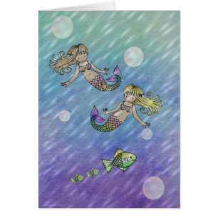 Cartão de Pequena Sereia de Molly Harrison