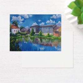 Cartão de Perfil de Pintura de Lago Paisagístico