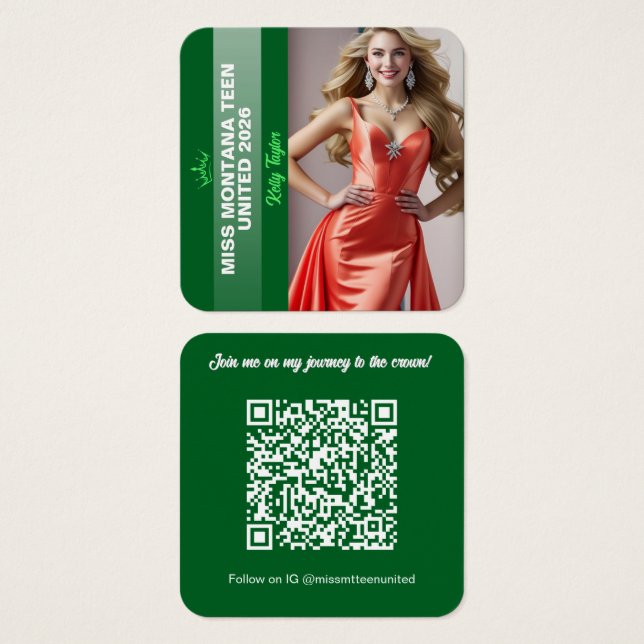 Cartão de Perfil de Titular de Concurso | Color Po (Frente & Verso)