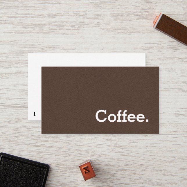 Cartão de perfuração escuro do café da lealdade da (Frente/Verso In Situ)