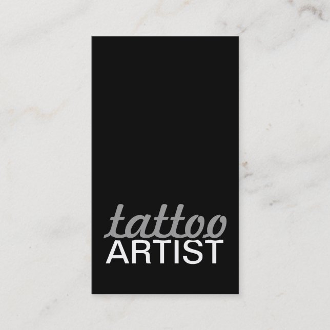 cartão de perfurador do artista do tatuagem (Frente)