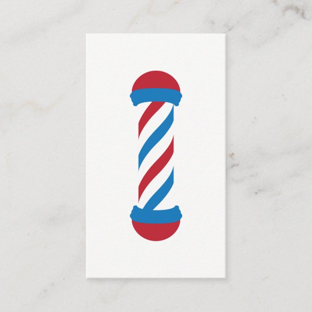 cartão de perfurador do pólo do barbeiro (Frente)