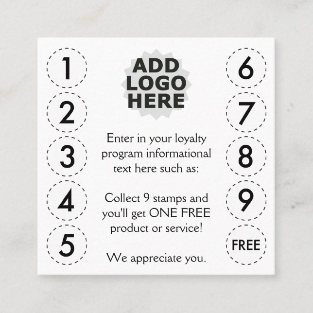 cartão de perfurador liso (Frente)