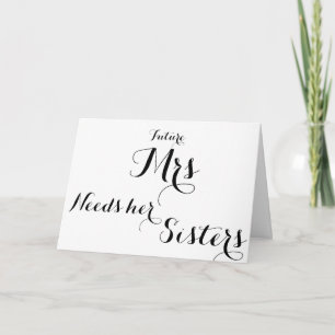 Cartão de pergunta da Bridesmaid