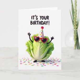 Cartão de Personagem de Legume de Aniversário Aleg