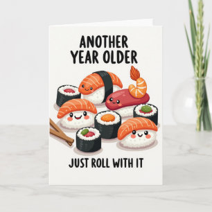 Cartão de Personagens de Comida de Aniversário Doc