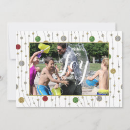 Cartão de Personalização de Foto de Natal "Ornamen