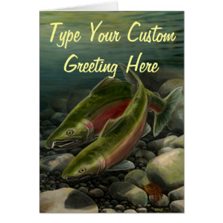 Cartão de Pesca BC Cartões de Arte de Vida Selvage