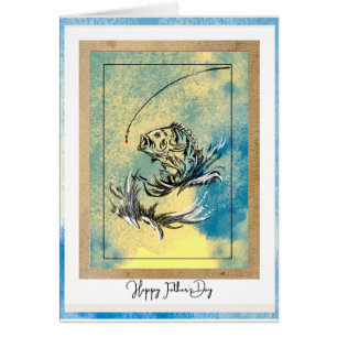 Cartão de Pesca Feliz Dia do Pai