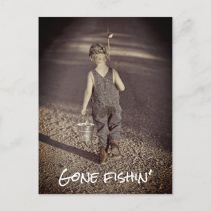 Cartão de pesca ido do anúncio da aposentadoria