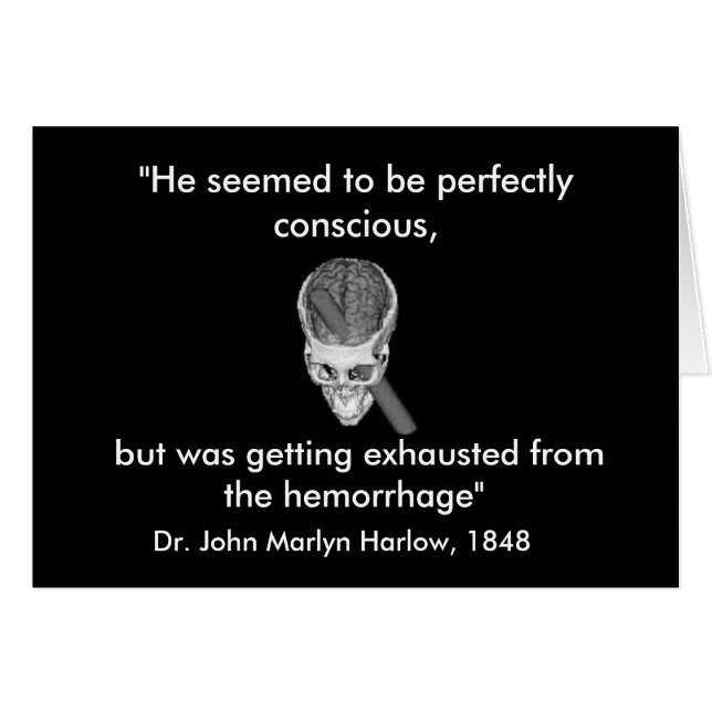 Cartão de Phineas Gage (Frente Horizontal)