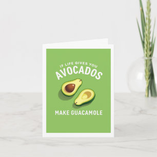 Cartão de Piada Engraçado Guacamole Avocado