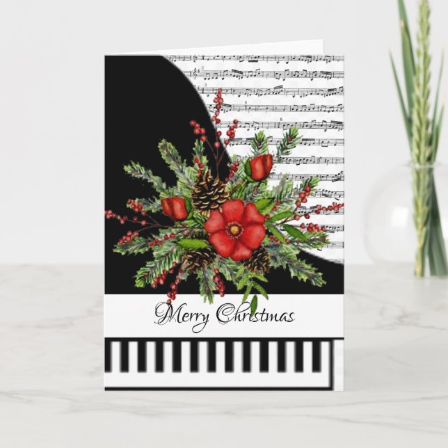 Cartão de piano personalizável (Frente)