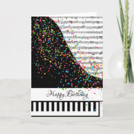 Cartão de piano personalizável
