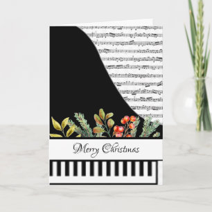 Cartão de piano personalizável