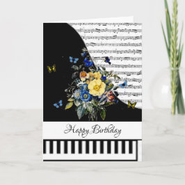 Cartão de piano personalizável