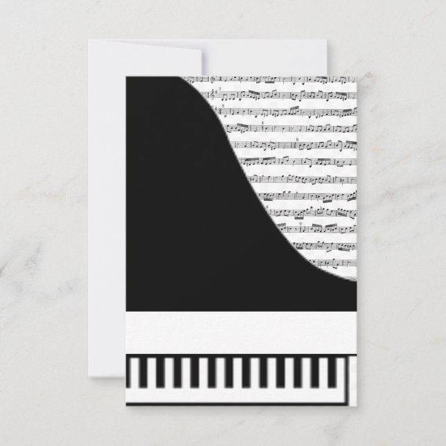 Cartão de Piano Personalizável (Frente)