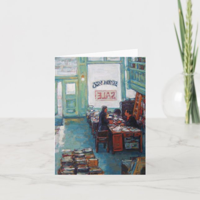 Cartão De "pintura a óleo da venda de livros Eureka" por (Frente)