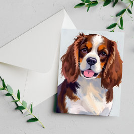 Cartão de pintura de cão Cocker Spaniel