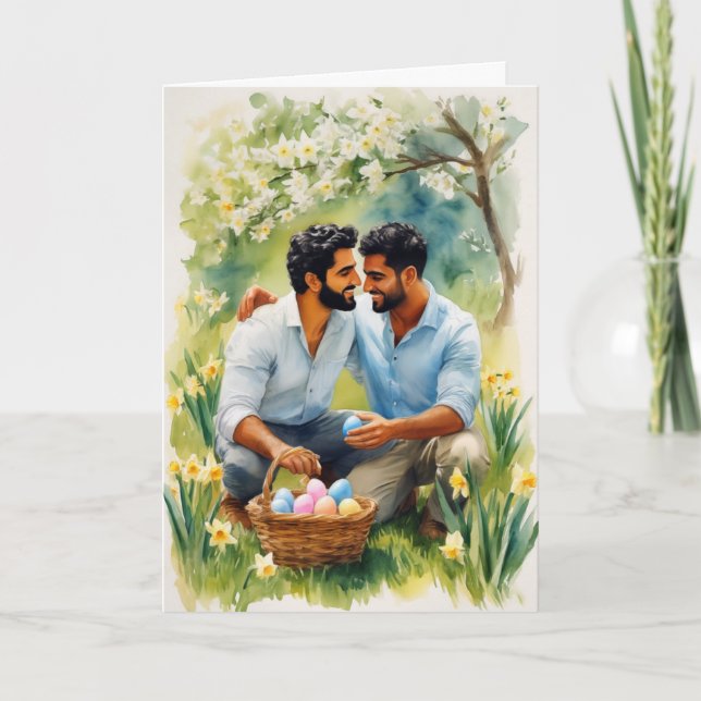 Cartão de Pintura de Ovo de Páscoa (Frente)