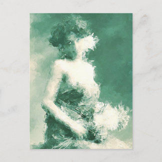 Cartão de pintura de senhora vitoriana