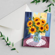 Cartão de pintura floral em aquarela com buquê de 