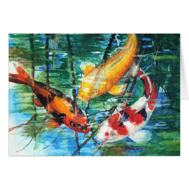 Cartão de PMACarlson novembro Koi (Frente Horizontal)