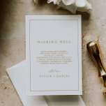 Cartão de poço de aspiração de tipografia Dourada<br><div class="desc">Este casamento de tipografia de ouro minimalista que desejava um bom cartão é perfeito para um casamento simples. A design romântica moderna apresenta ouro clássico e tipografia branca. Personalizável em qualquer cor. Mantenha o design simples e elegante, como está, ou personalize-o adicionando seus próprios gráficos e trabalhos de arte. Personalize...</div>