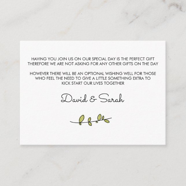 Cartão de Poço dos Desejos (Frente)