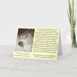 cartão de poema de compaixão do cão akita velho