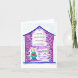 Cartão de poema lindamente ilustrado 'O Convite'