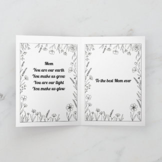 Cartão de poema personalizado para o Dia das Mães.