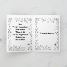 Cartão de poema personalizado para o Dia das Mães.