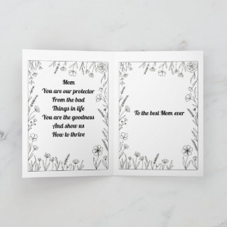 Cartão de poema personalizado para o Dia das Mães.
