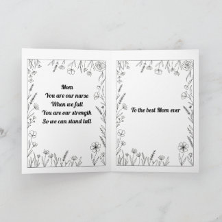 Cartão de Poema Personalizado para o Dia das Mães