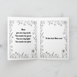 Cartão de Poema Personalizado para o Dia das Mães