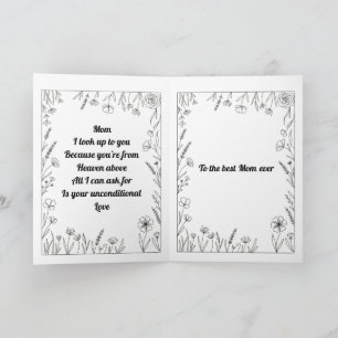 Cartão de Poema Personalizado para o Dia das Mães