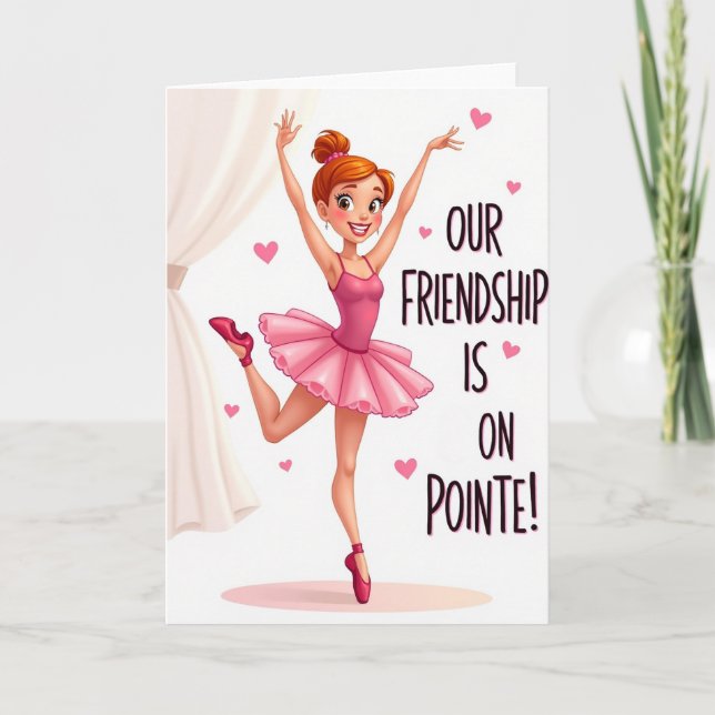 Cartão de Ponta de Ballet da Melhor Amiga (Frente)