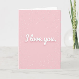 Cartão de Ponto de Confete Rosa 'Amo Você'