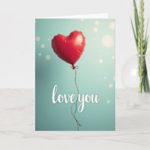Cartão de Pontos de Coração Vermelho de Amor