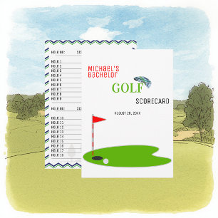 Cartão de Pontuação de Golfe para Despedida de Sol
