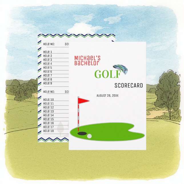 Cartão de Pontuação de Golfe para Despedida de Sol (Criador carregado)