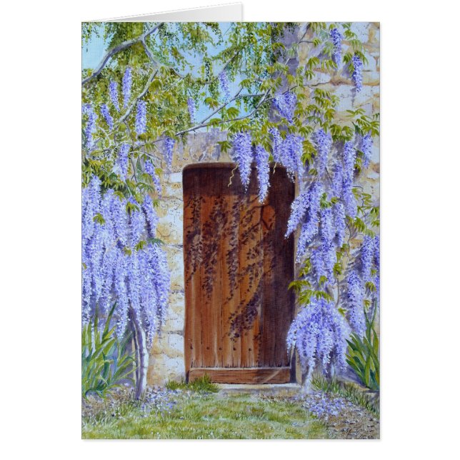 cartão de porta de wisteria (Frente)