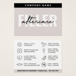 Cartão de Pós-Cuidados de Preenchimento Poderoso