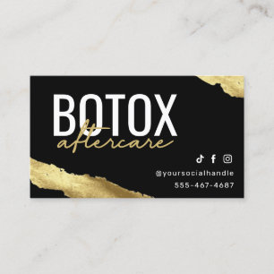 Cartão de Pós-Cuidados Dourado Botox