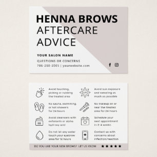 Cartão de Pós-Cuidados Moderno de Ombre Henna Eyeb
