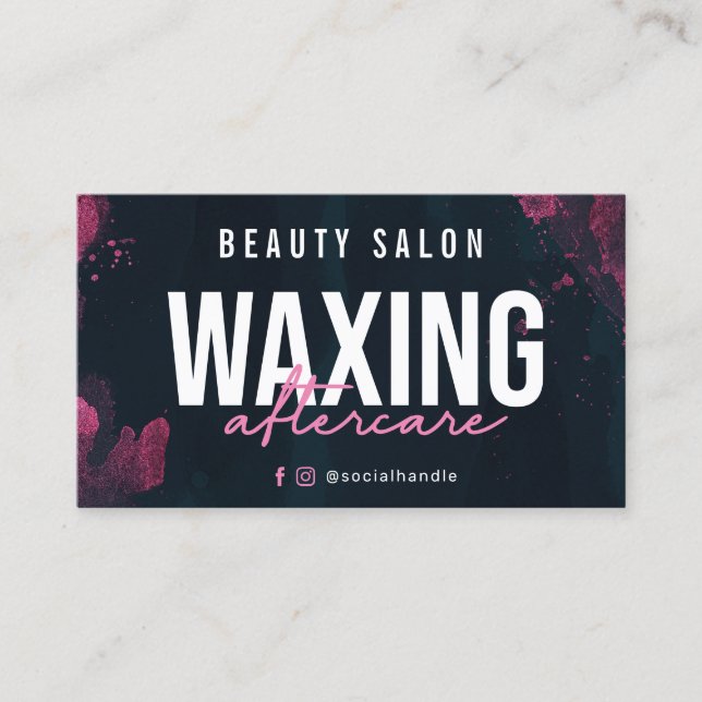 Cartão de Pós-Cuidados, Rosa Púrpura, (Frente)