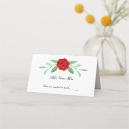 Cartão de Posicionamento de Mesa de Folhagem Flora