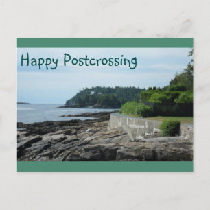 Cartão de Postcrossing do trajeto da costa