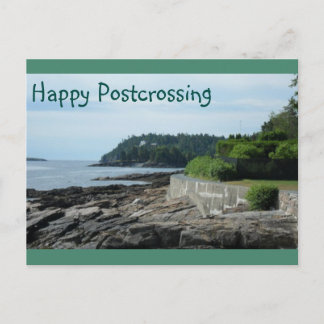 Cartão de Postcrossing do trajeto da costa